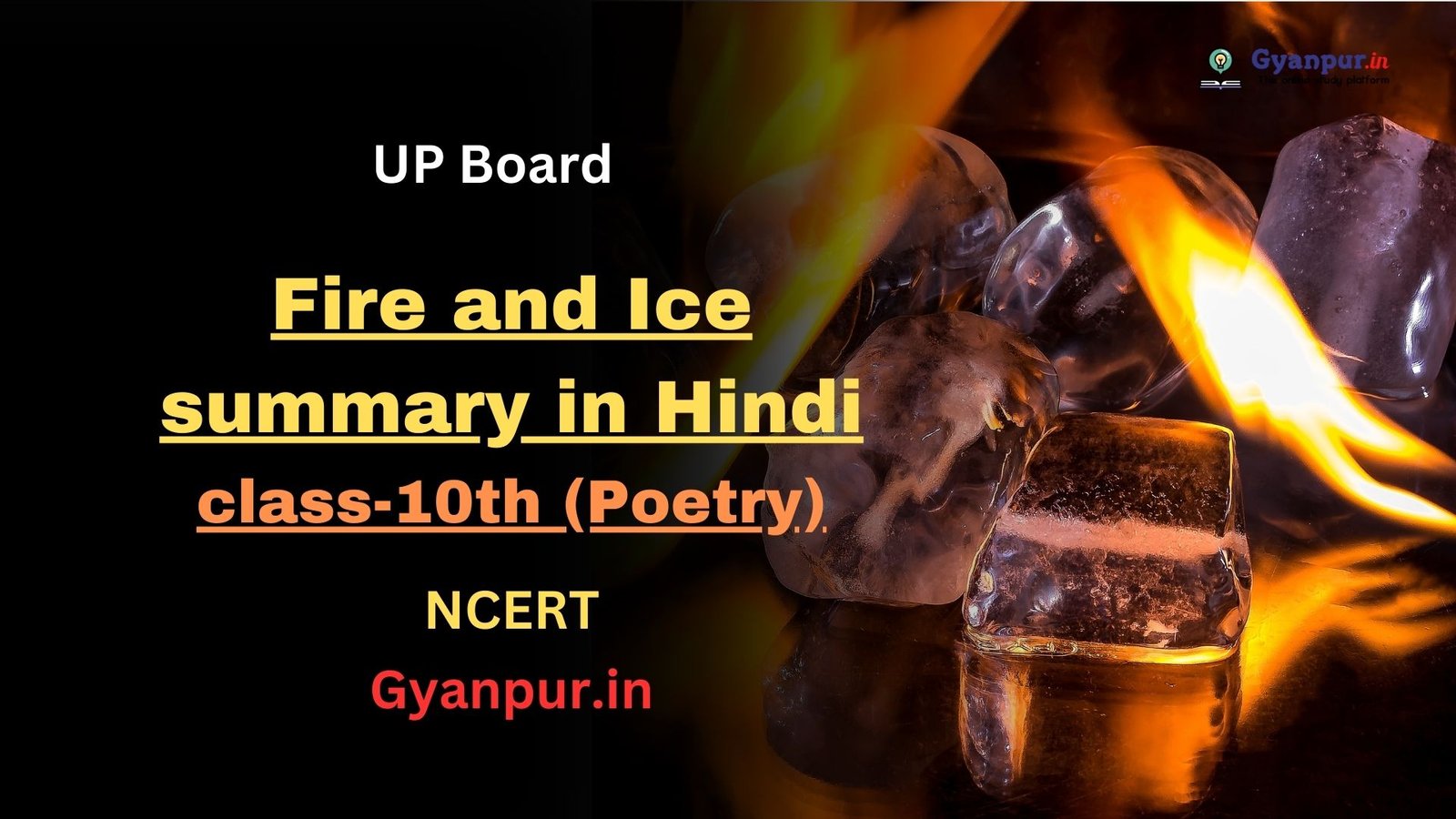 fire and ice summary in hindi | class-10th (poetry) | UP Board Exam 2023-2024 | NCERT | Best MCQ in English|